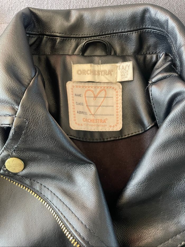 Blouson style Perfecto noir Orchestra 4 ans - photo numéro 3