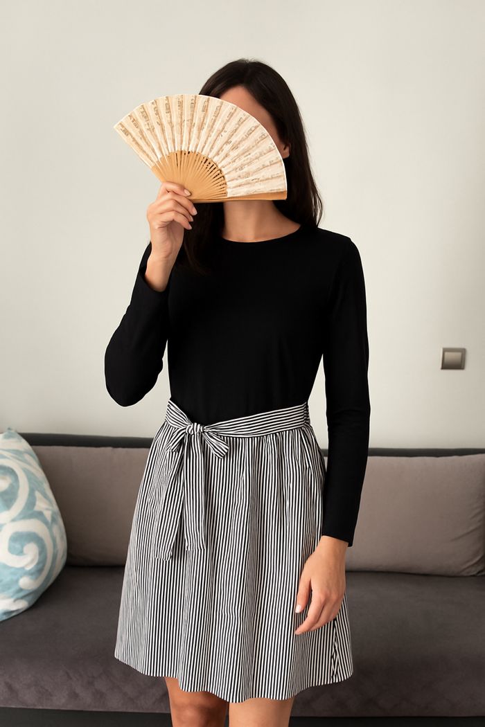 Robe neuve bi-colore à rayures – Taille M- neuve