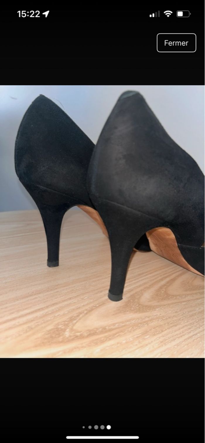 Escarpin en daim Unisa noir - photo numéro 5