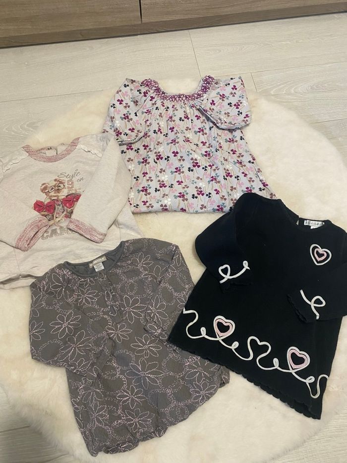 Lot de robes et tunique hiver fille – Taille 18 mois – TBE