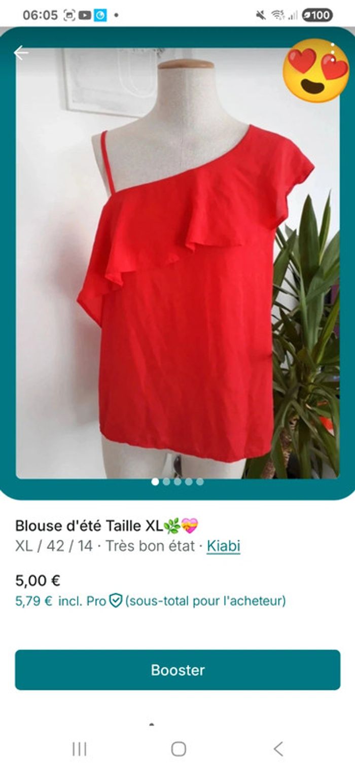 Blouse d'été Taille XL🌿💝 - photo numéro 6