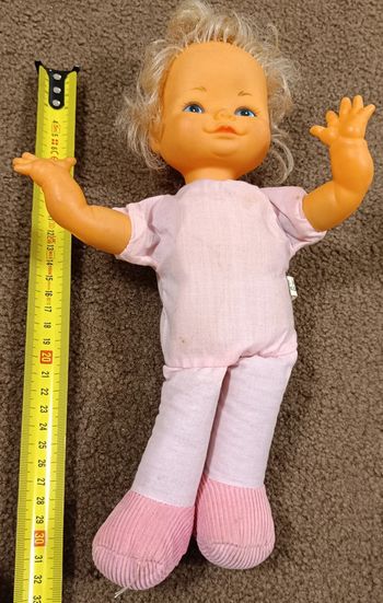 Poupée rose tissu chiffon