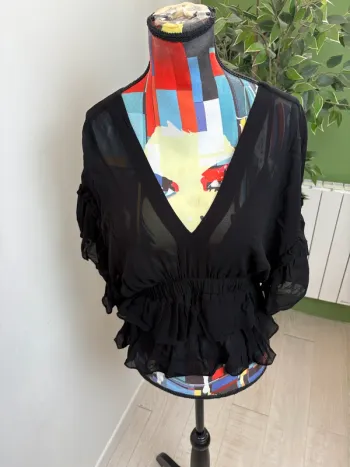 Top Peplum The Kooples | Noir | Taille 34