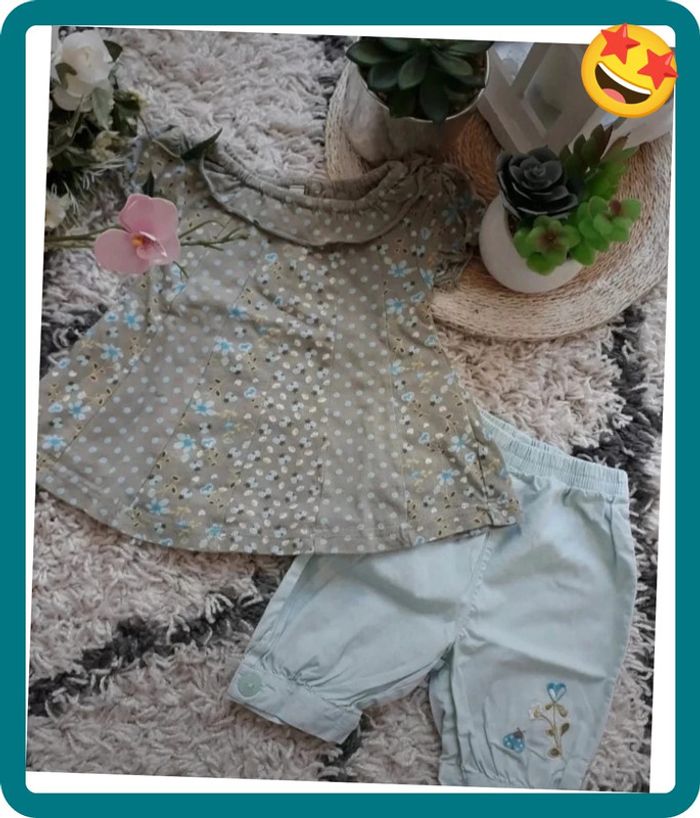 Ensemble d'été bébé fille 6 mois🌿💝
