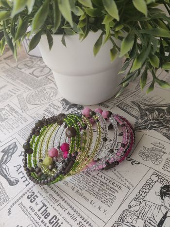 Bijou bracelet bois perles Catimini thème Spirit Denim