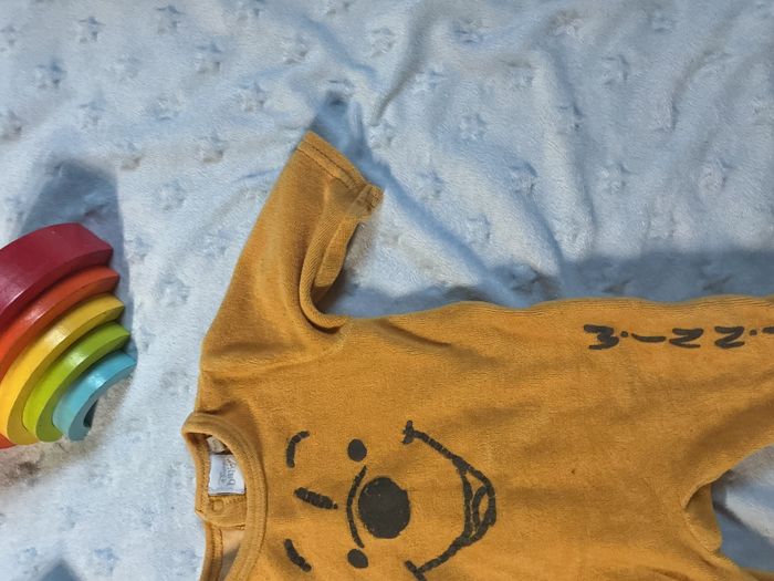 pyjama grenouillère en velours orange disney winnie 1 mois - photo numéro 8