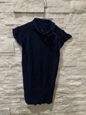 Haut Tshirt bleu marine avec noeud à nouer Naf Naf TXS