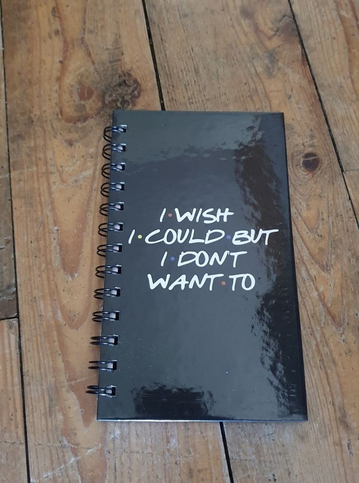Carnet à spirale noir "I wish I could...."