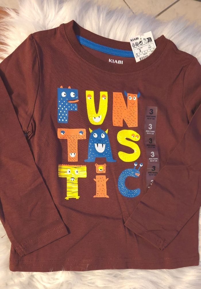 (NEUFS non portés) 🏷🏷🥰💙 superbe ensemble Teeshirt ml et pantalon doublé 3ans Garçon 💙🥰🤩 - photo numéro 7