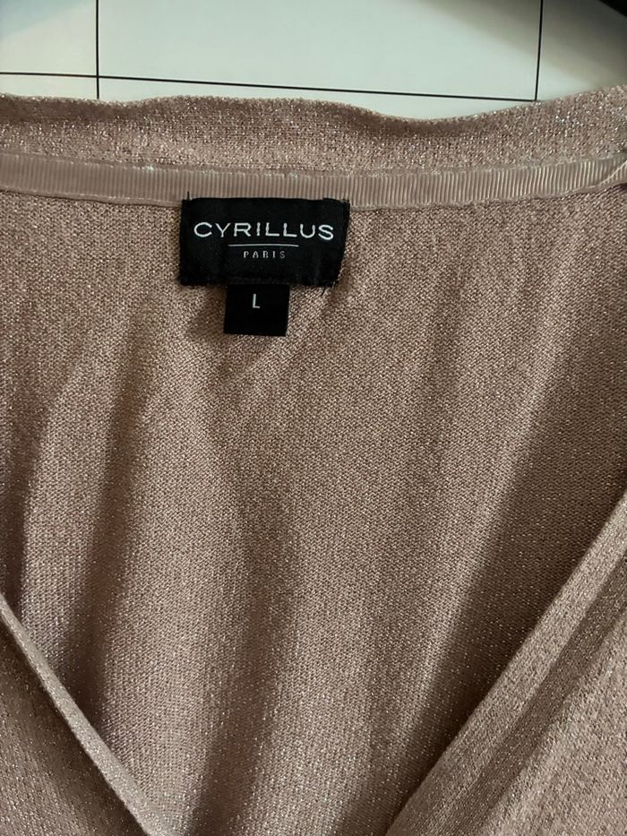 Gilet rose pailleté Cyrillus L TBE - photo numéro 2