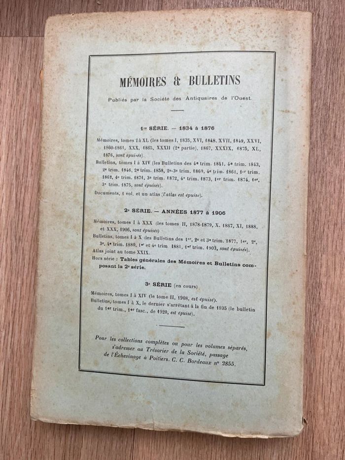 La société  tome quinzième Antiquaires de l’ouest 1938 - photo numéro 8