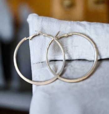 Boucles oreille créoles argentés