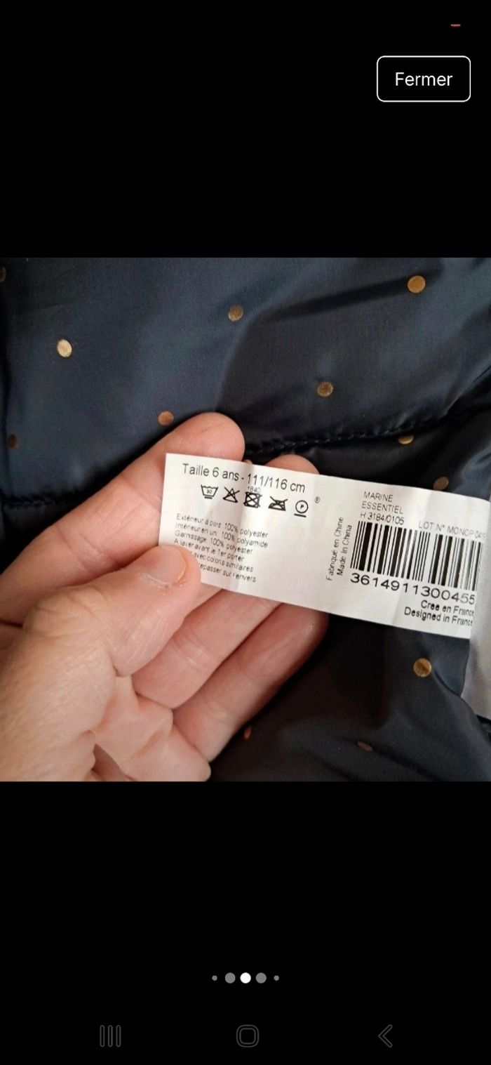 Lot de 3 blousons vestes fille 6ans neufs et tbe - photo numéro 4