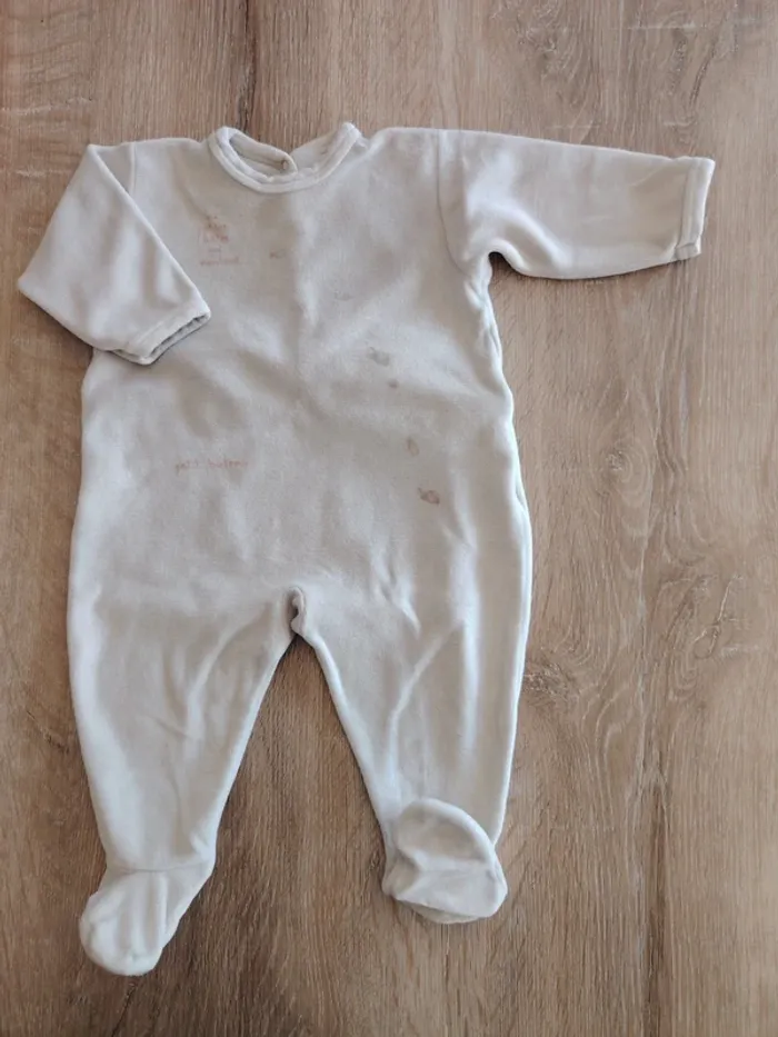 Pyjama velours 1 pièce Petit bateau