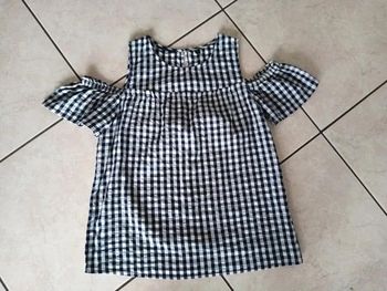 Blouse top vichy marine Kiabi m