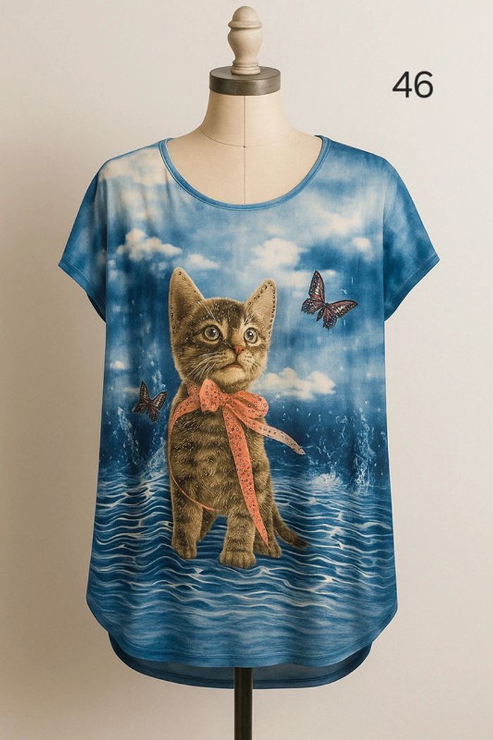 Tee-shirt chat mignon T46 M2K Paris