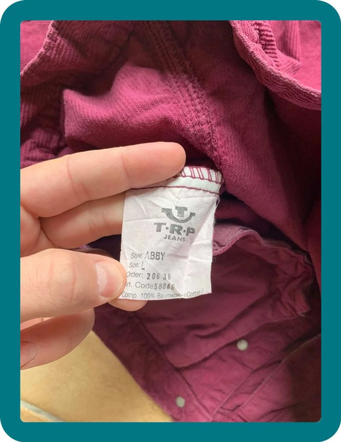 Veste / Chemise en velours côtelé vintage - photo numéro 7