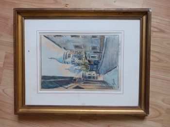 tableau cadre doré le sacré coeur paris Marie 38 x 48 cm