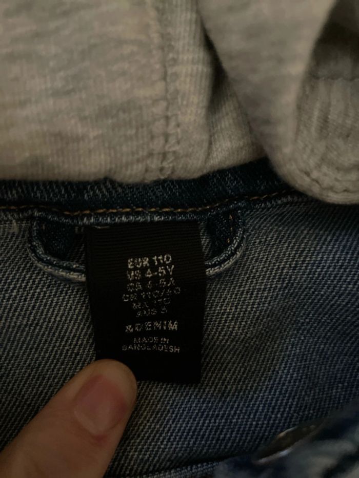 Veste en jean sweat 4-5 ans - photo numéro 2