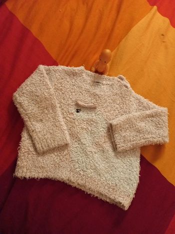 Pull chaud cygne doudou 24 a 36 mois
