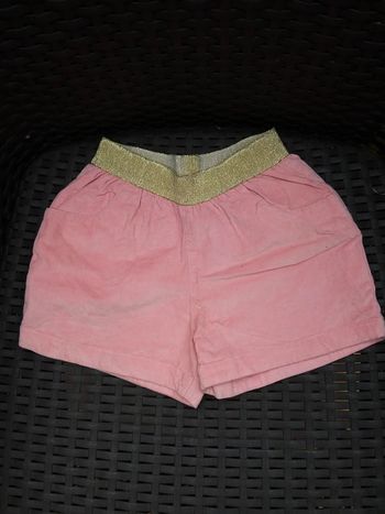Short velour rose 5 ans