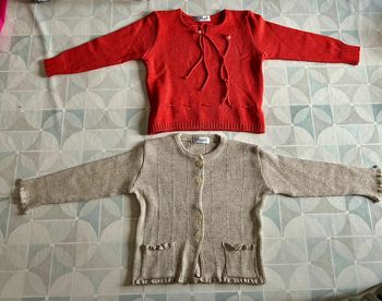 Lot pull- Gilet - fille - 6 ans - Duger- En très bon état