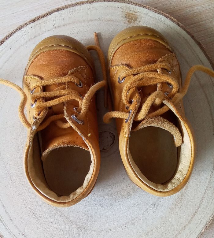 Chaussures moutarde à lacets premiers pas taille 19 Naturino - photo numéro 6