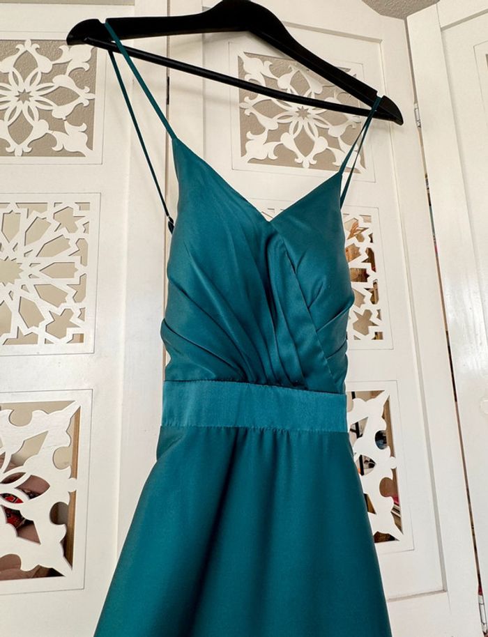 Robe longue de cérémonie bleu Lautinel Taille 38 - photo numéro 3