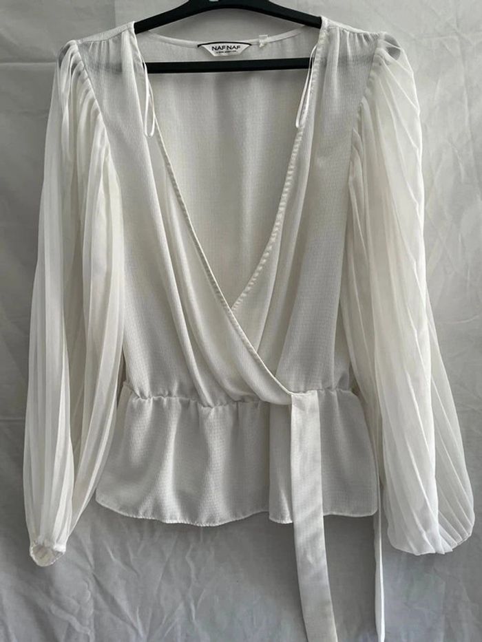 blouse Naf Naf blanc taille M