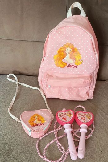 Barbie années 80 sac à dos corde à sauter