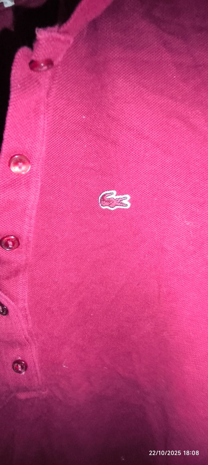 Polo Lacoste bordeaux - photo numéro 3