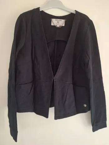 Gilet court noir en coton Garcia Jeans Taille S