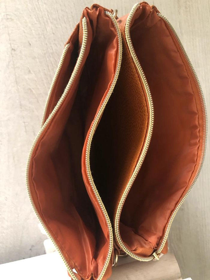 AN- Sac à main à bandoulière marron/moutarde NEUF - photo numéro 4