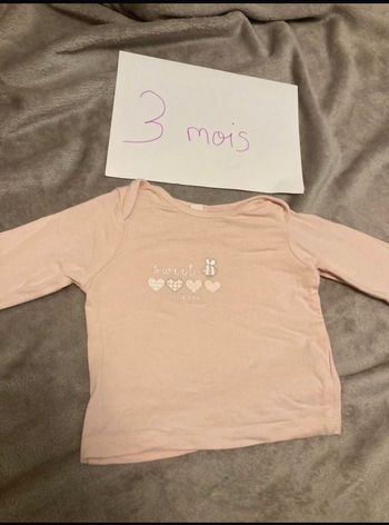 T-shirt manches longues 3 mois