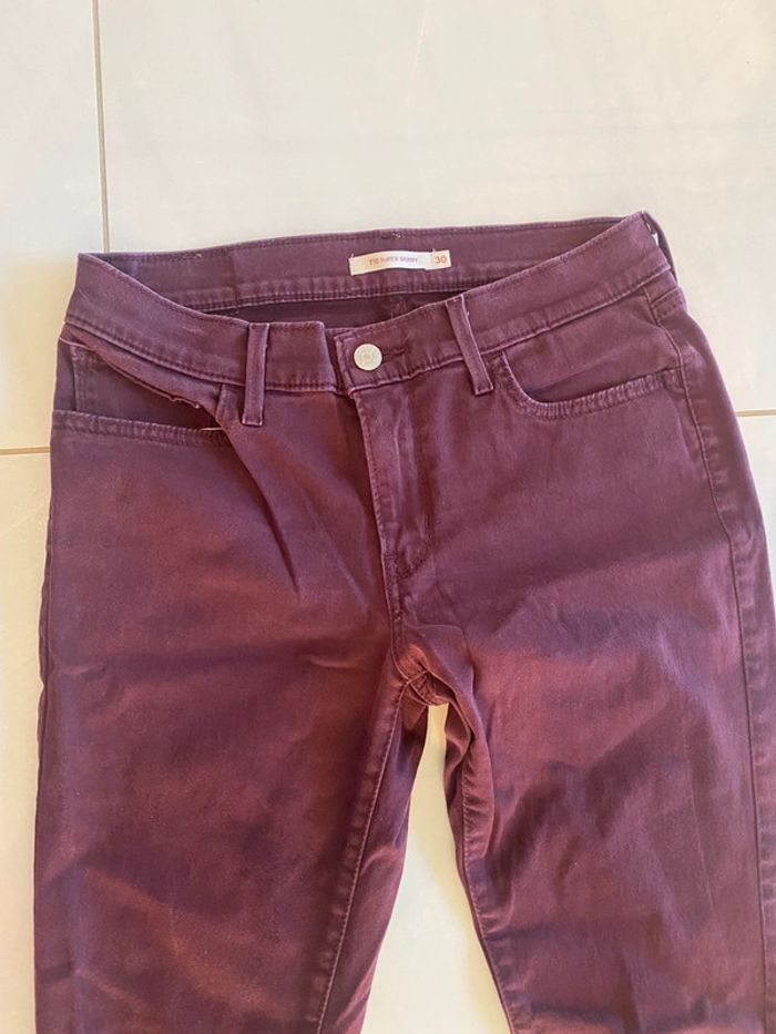 Jeans Lévis super skinny bordeaux L30W30 - photo numéro 4