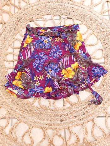Jupe culotte imprimé hawaïen