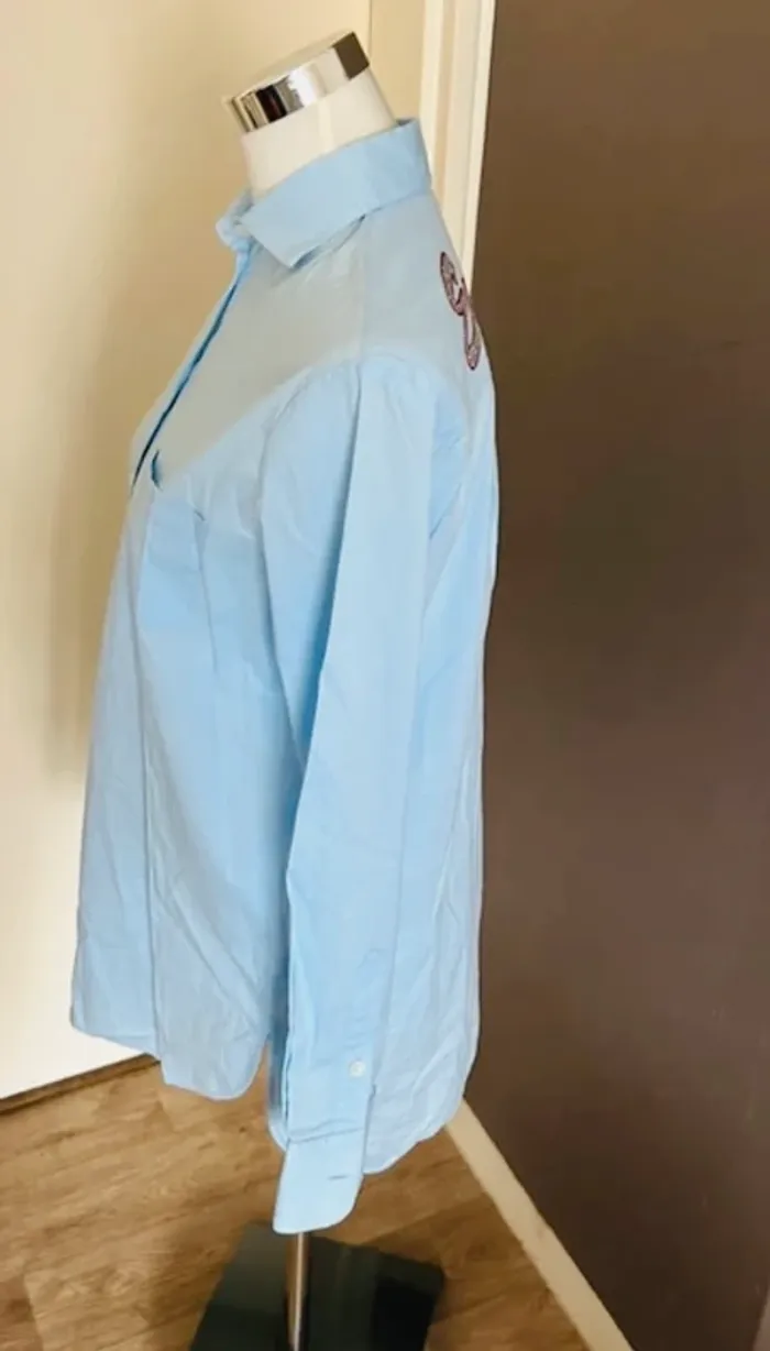 Ermanno scervino chemise longue bleue femme, taille 38 - photo numéro 2