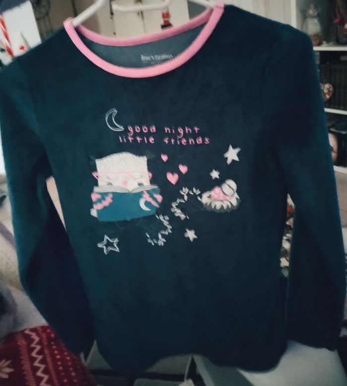 Haut de pyjama chaud Hiboux en très bon état - photo numéro 2