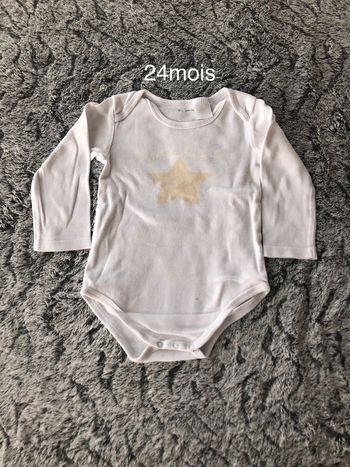 Body Blanc ML mixte étoile