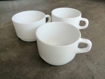 lot de 3 tasses blanches