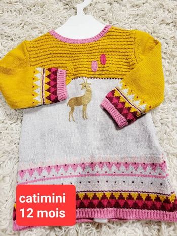 Robe pull CATIMINI Noël fête