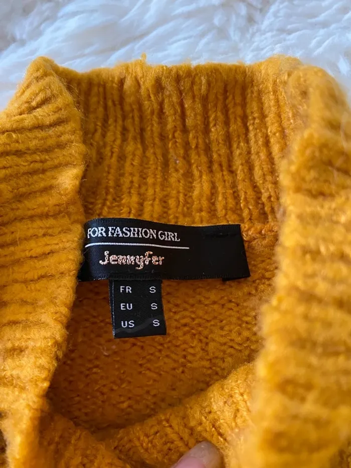 Pull jaune moutarde Jennyfer taille S - photo numéro 4