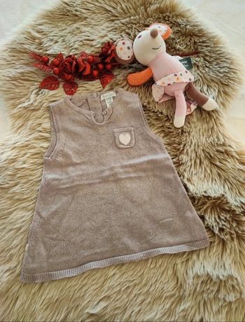 Robe pull marron obaibi 6 mois