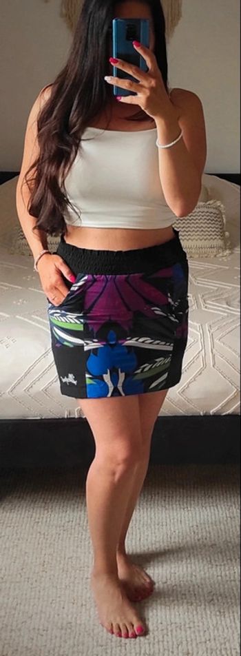 Mini jupe Desigual noir et multicolore 38 légère