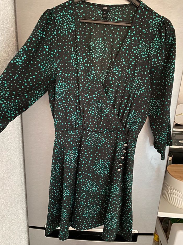 Robe satinée noir vert River Island 10 - photo numéro 6