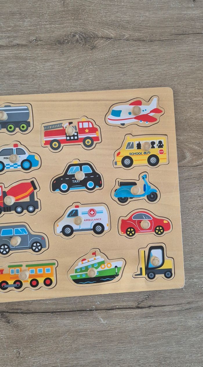 Grand puzzle véhicules à encastrer - photo numéro 4