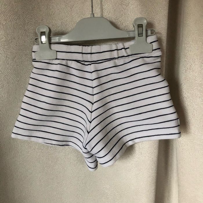 Short jersey blanc rayé marine 3 ans Okaidi - photo numéro 5