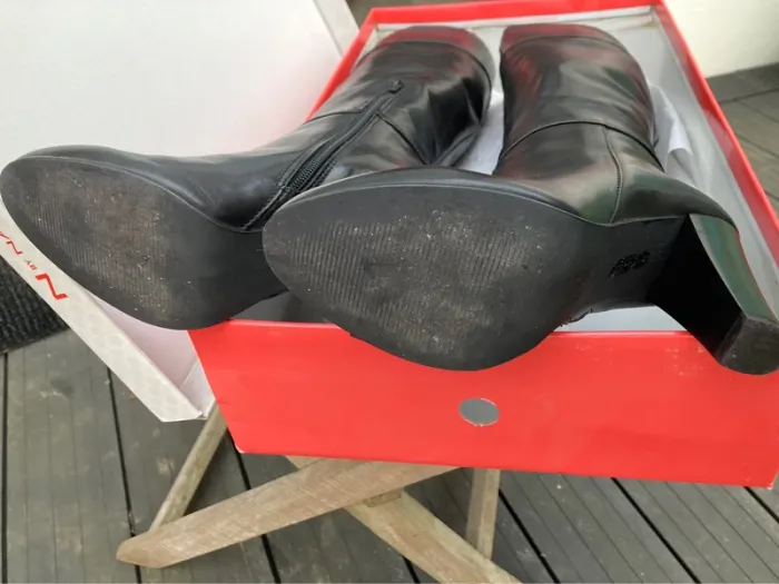 Bottes cuir noir T 38 Naf Naf - photo numéro 5