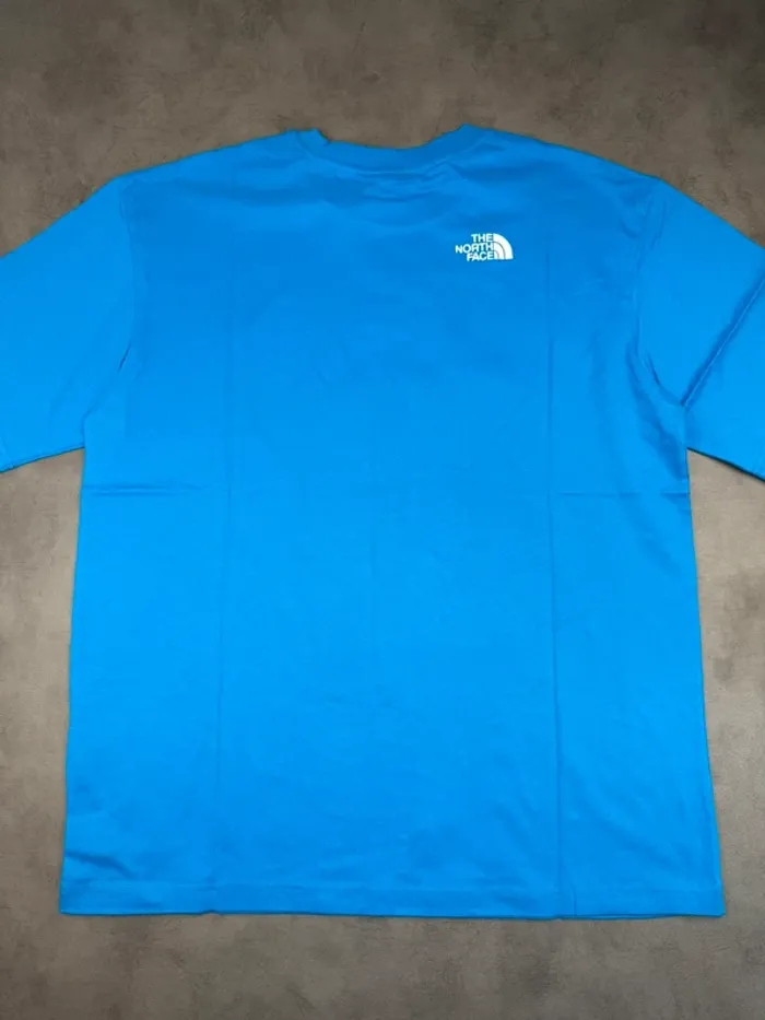 T-shirt The North Face Oversize Bleu Logo Brodé Neuf Taille M - photo numéro 5