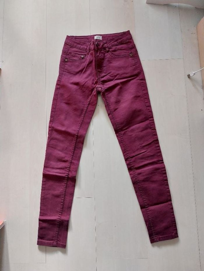 Jean femme bordeaux